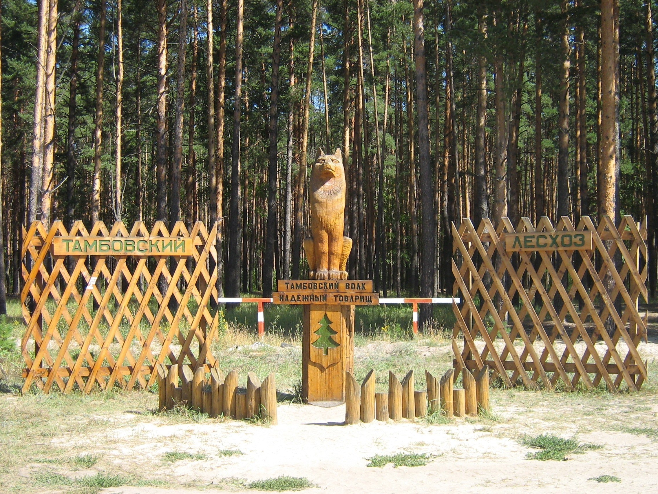 Тамбовский волк скульптура в Тамбове