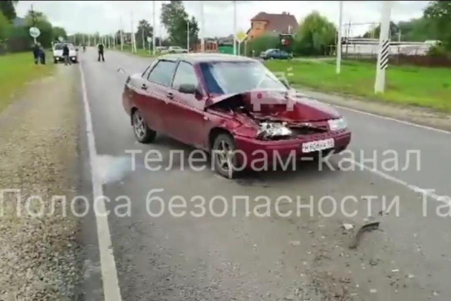 В Тамбовской области "десятка" влетела в "Ниву", которая затормозила перед уткой