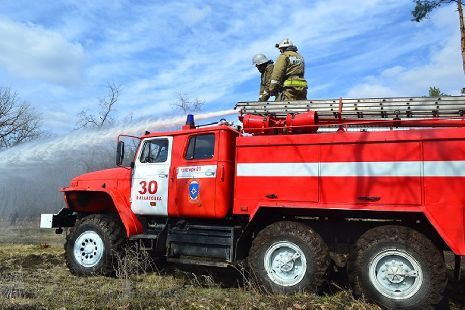 В Рассказовском районе не допустили перехода огня из болотистой местности в лес