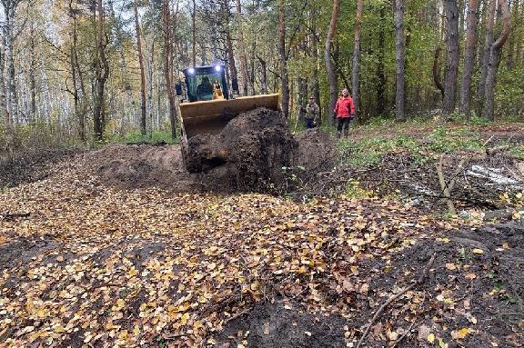 В Рассказово лыжную трассу готовят к предстоящему зимнему сезону